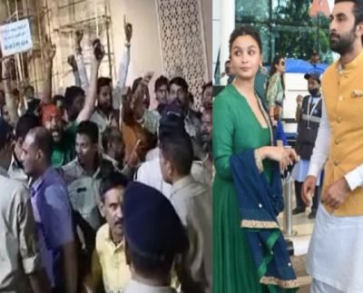 Ranbir Alia Visit Ujjain: दर्शन करने पहुंचे रणबीर और आलिया का विरोध