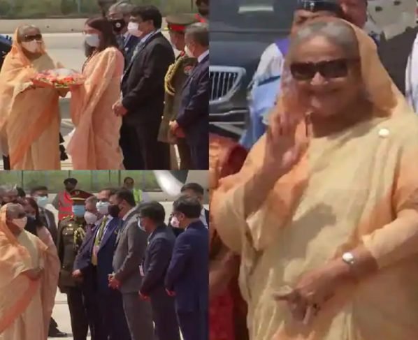 भारत पहुंची पीएम Sheikh Hasina का एयरपोर्ट पर हुआ ग्रैंड वेलकम