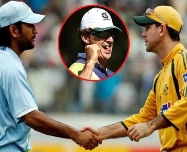 MS Dhoni, Ricky Ponting and Brad Hogg
