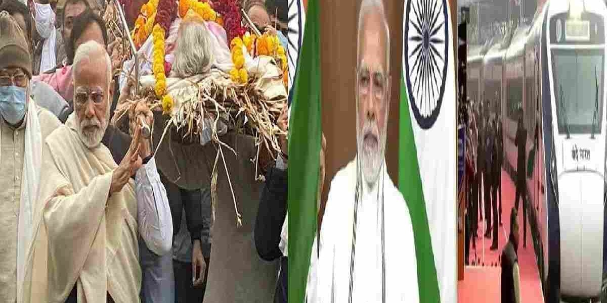 Narendra Modi flags off Vande Bharat Express after mother death