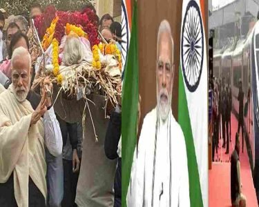 Narendra Modi flags off Vande Bharat Express after mother death