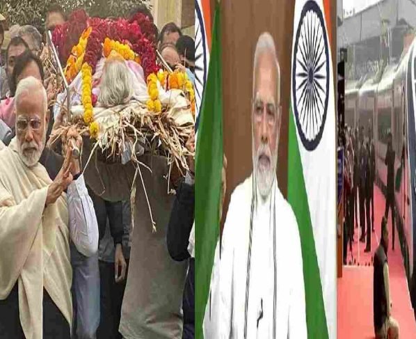 Narendra Modi flags off Vande Bharat Express after mother death